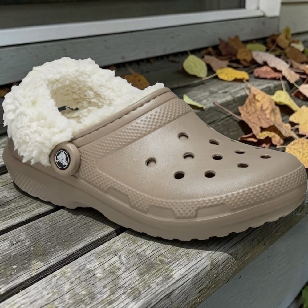 CROCS Classic Fleece Lined Clog in Mushroom - Size M7W9 Unisex